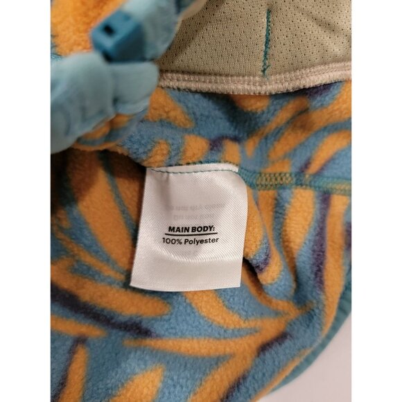 REI Co-Op TRAILMADE Fleece Full Zip Jacket Blue & Orange Leaf Pattern Unisex XS - Picture 6 of 7